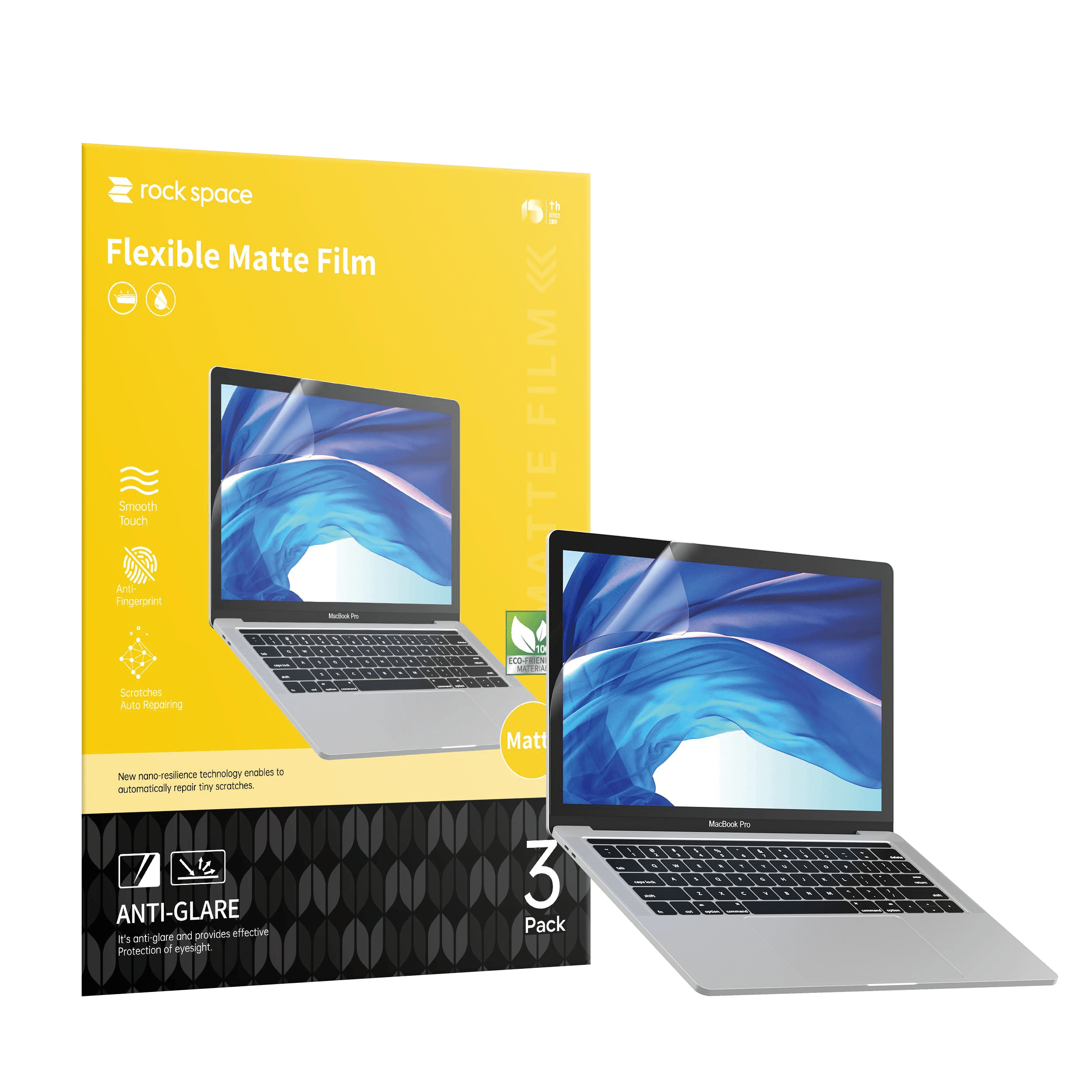 Empaque completo de lámina Flexible Matte Rock Space T/XL con laptop